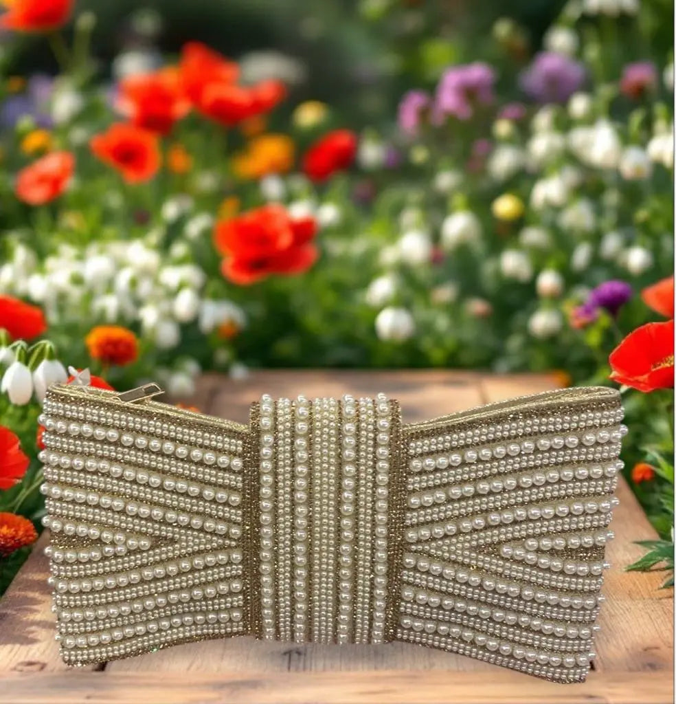 Glam Pearl Elegance Clutch Gracefully Me