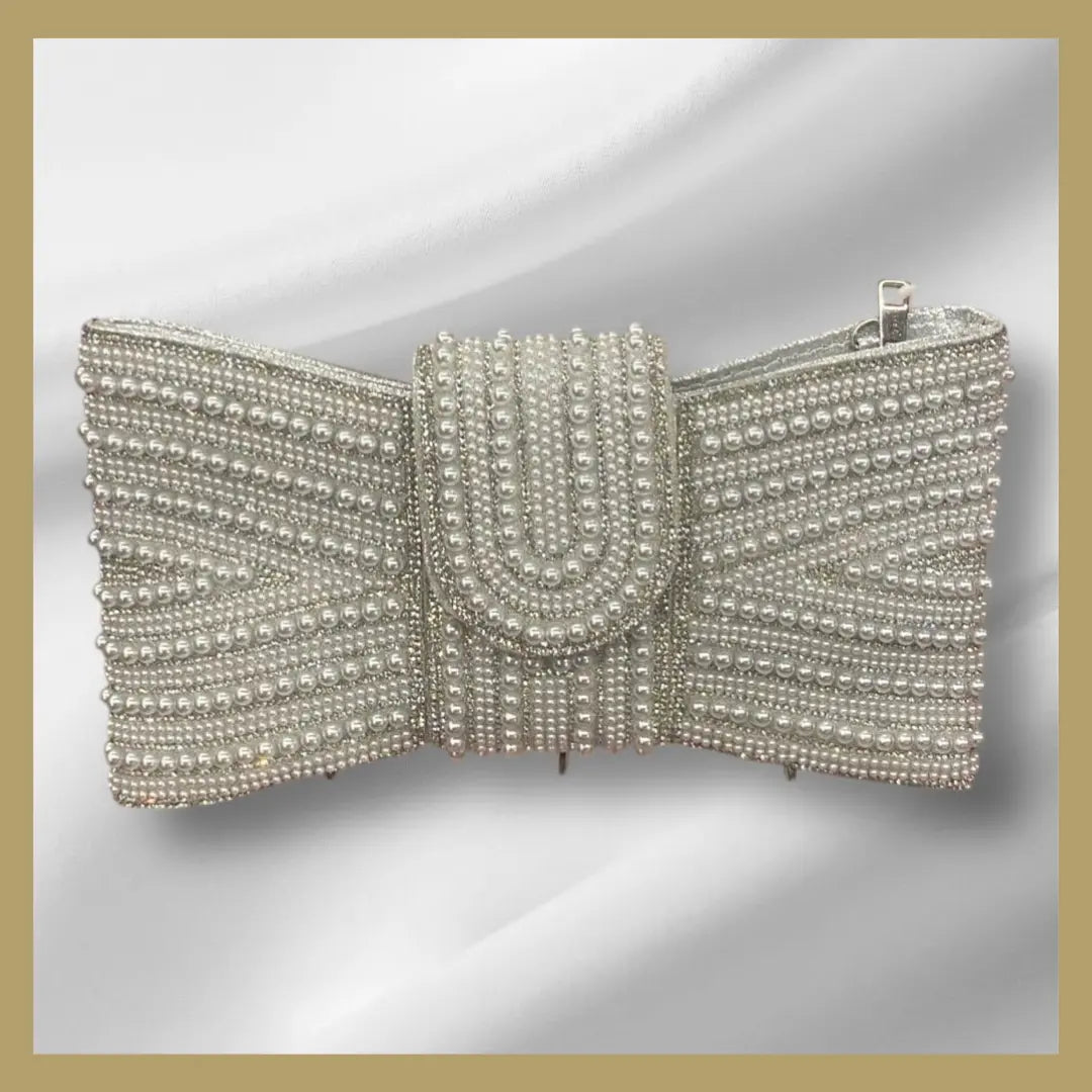 Glam Pearl Elegance Clutch Gracefully Me